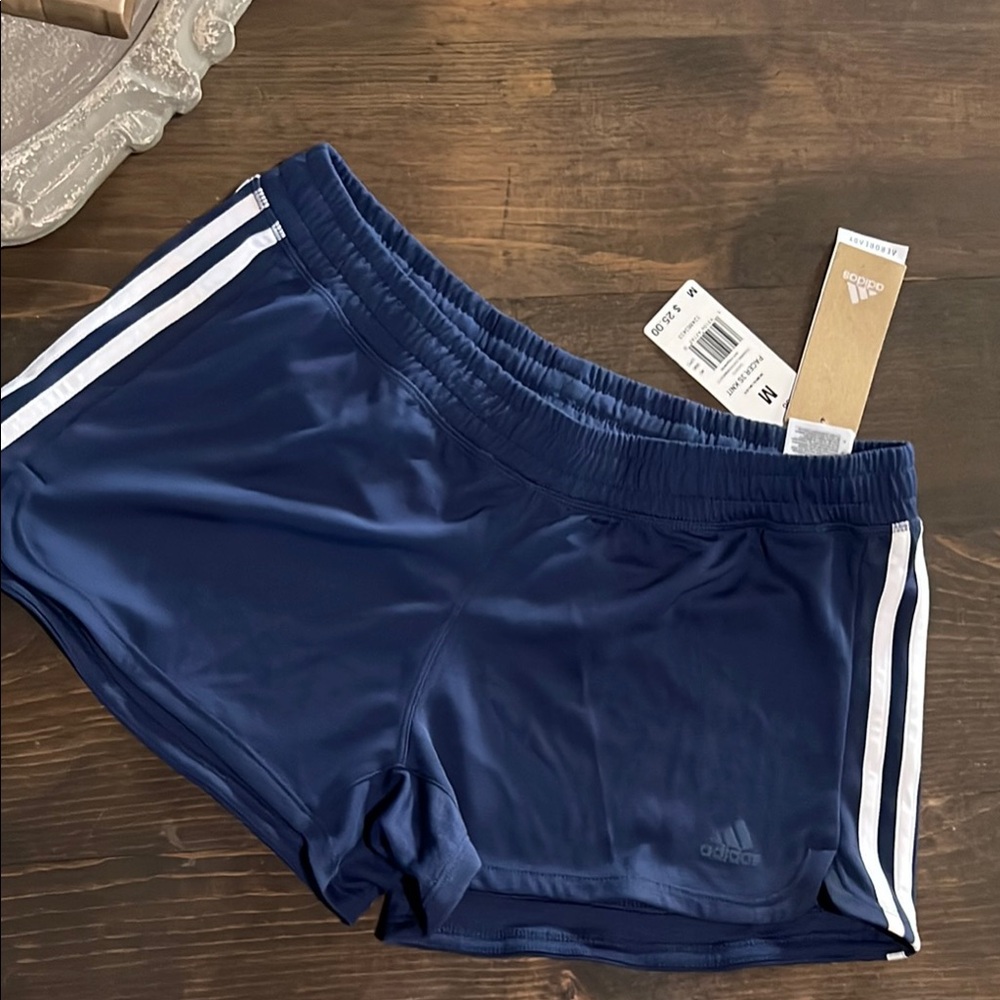 Adidas Blue Athletic Shorts with Elastic Waistband